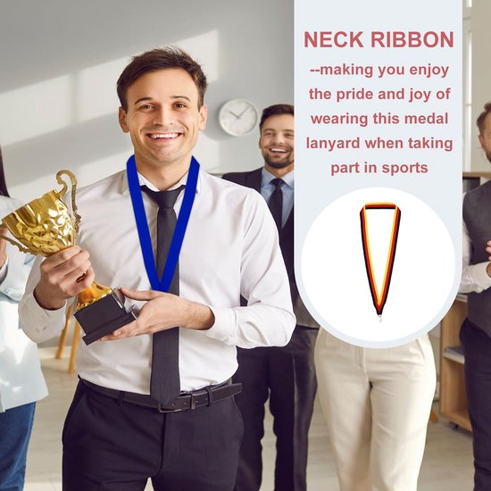 Clicks Ribbons Award Neck Ribbons met Click Clips - 66 Pcs Polyester Medal Lanyards ...
