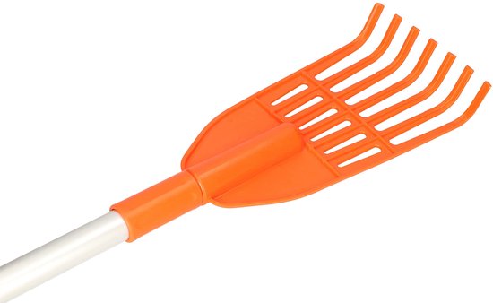 KOTARBAU® Bladhark, Tuinhark van Kunststof, 7 Tanden, Oranje- met Aluminium Steel, Gazonhark, Waaierbezem, Lichtgewicht Hark, Stevige Hark, van Merkloos	 — afbeelding 5