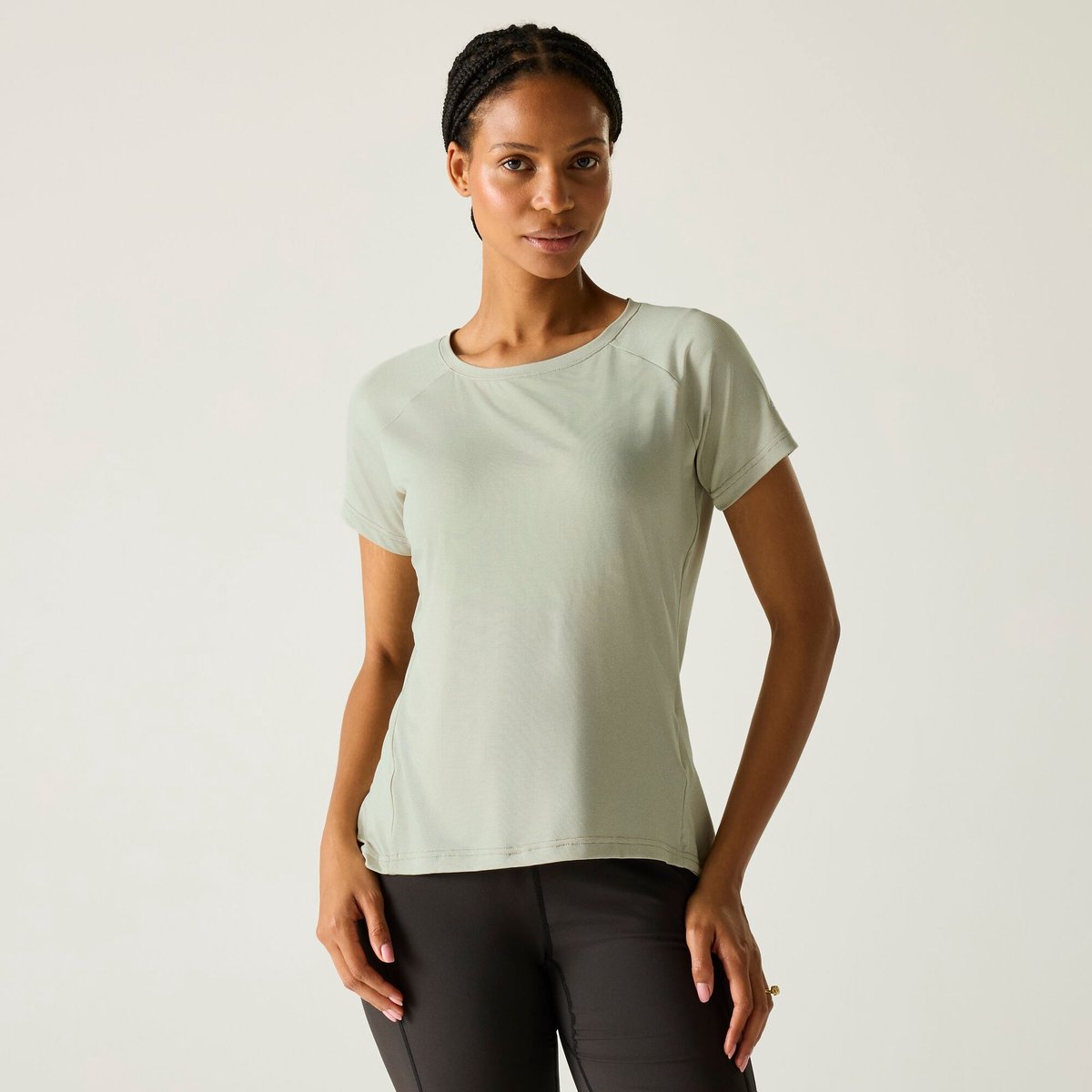 Dames Limonite T-shirt met korte mouwen en gemêleerde print Bruin