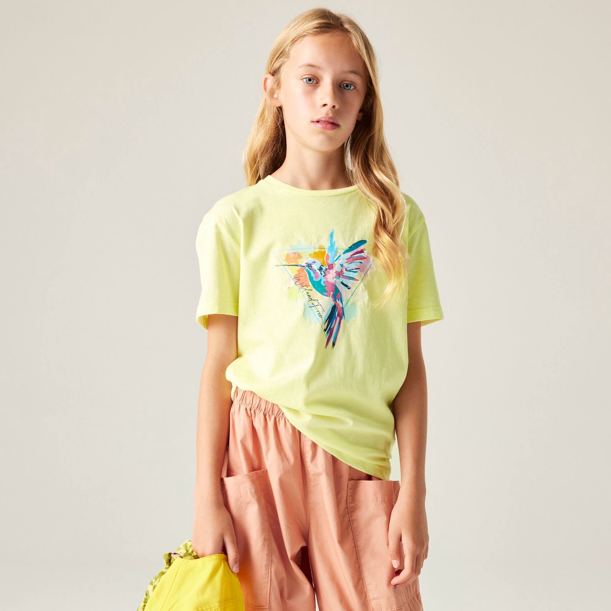 Dare2B Kids Trailblazer III T-shirt met korte mouwen en grafische print Geel