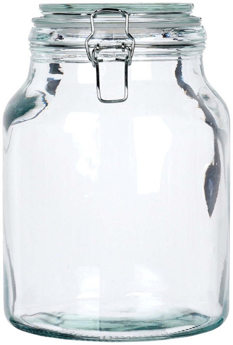 Orion - Voorraadpot met beugelsluiting - Glas - Luchtdicht - 3,4 l