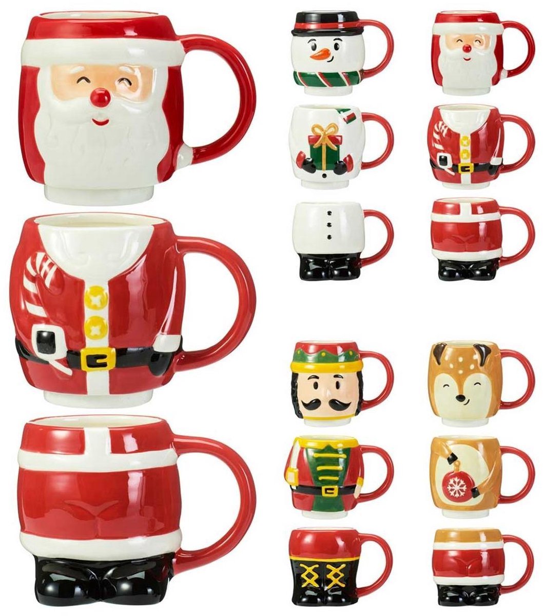 Home & Styling kerstbeker dolomiet rood 280ml kerst mok.