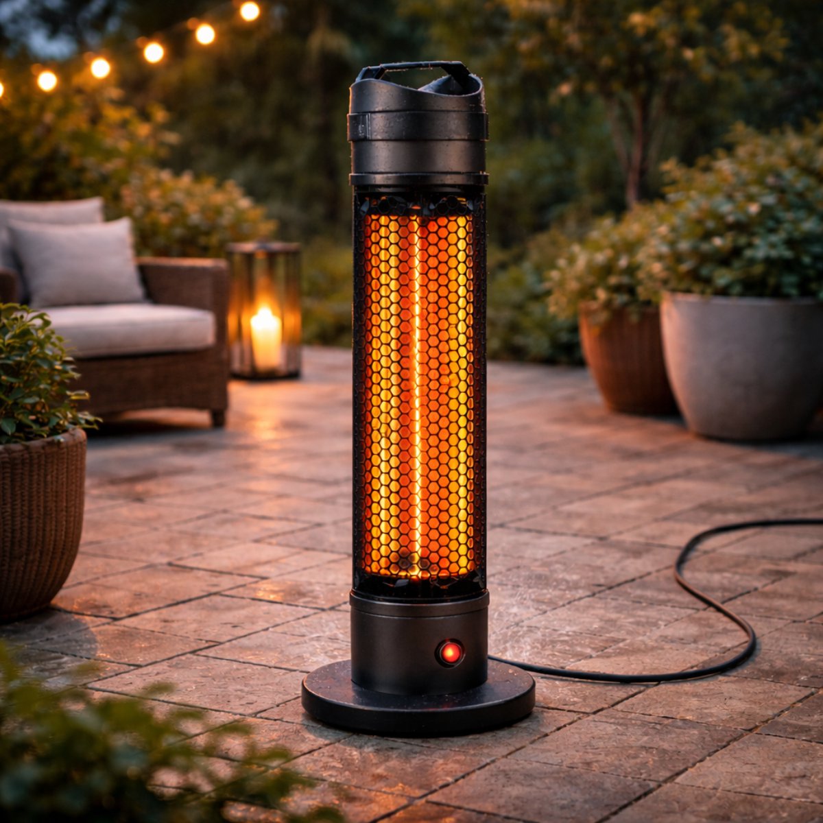 alpina Heater Terrasverwarmer Elektrisch - Infrarood Verwarming met 360 Graden Warmteverdeling - Heaters Elektrisch IP44 Spatwaterdicht - Terrasverwarmer Infrarood 800W voor Binnen en Buiten – foto 8