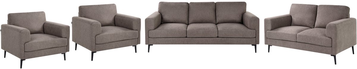 LOUSTO - Bankenset 7-zits - Bruin - Polyester