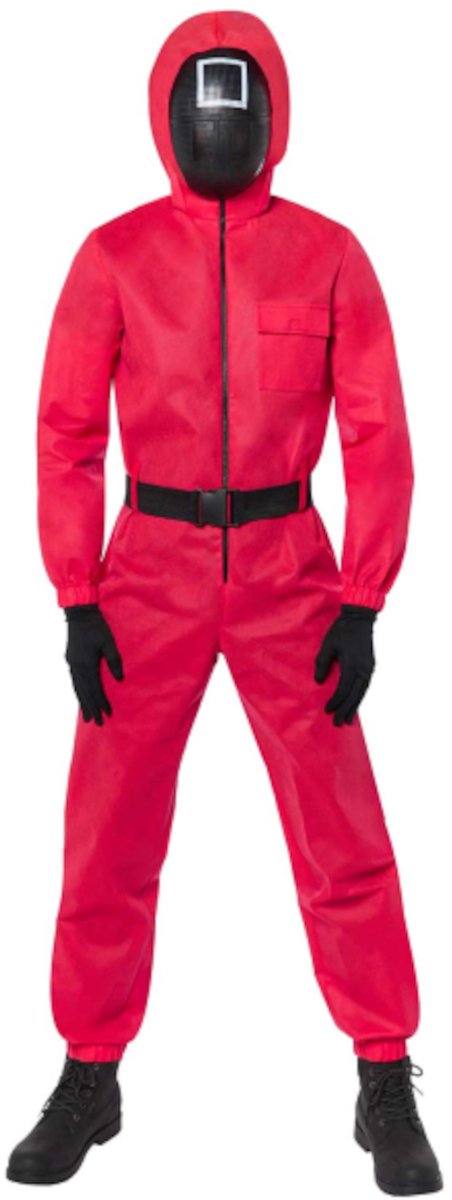 RUBIES FRANCE - Bewakerskostuum Squid Game roze volwassenen - XS