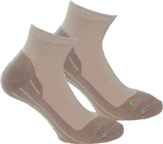 Boru - Walking Experience XP - Quarter Wandelsokken - Bamboe - Anti-blaar - Unisex - 43-45 - Beige - 2343