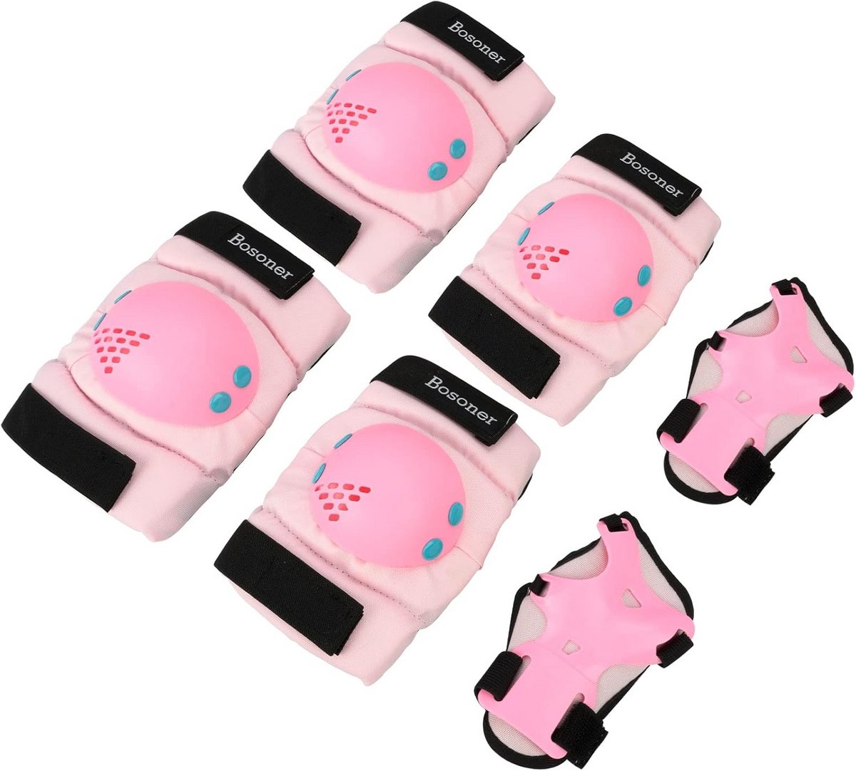 Kniebeschermers voor Kinderen - 6-in-1 Beschermingsset met Pols-, Knie- en Elleboogbeschermers