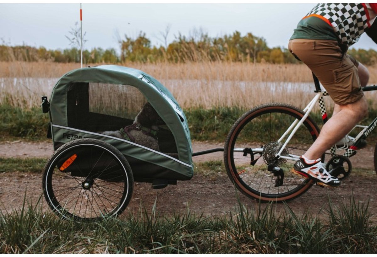 ACTIVE ONE Fietstrailer voor Honden (Dark Green)