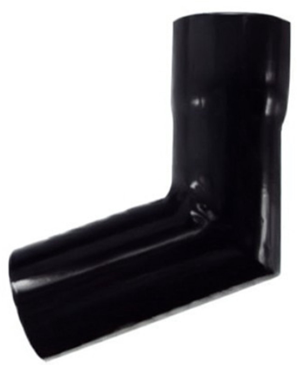 Renoplast® R50 aluminium valpijpbochten | Hoek 67º DN 40mm Zwart | Dakgoten Regengoot Dakafvoer Randprofielen van plaatstaal | Tuinhuisje Carport Terras Balkon plug-in kanaal | goot voor dak