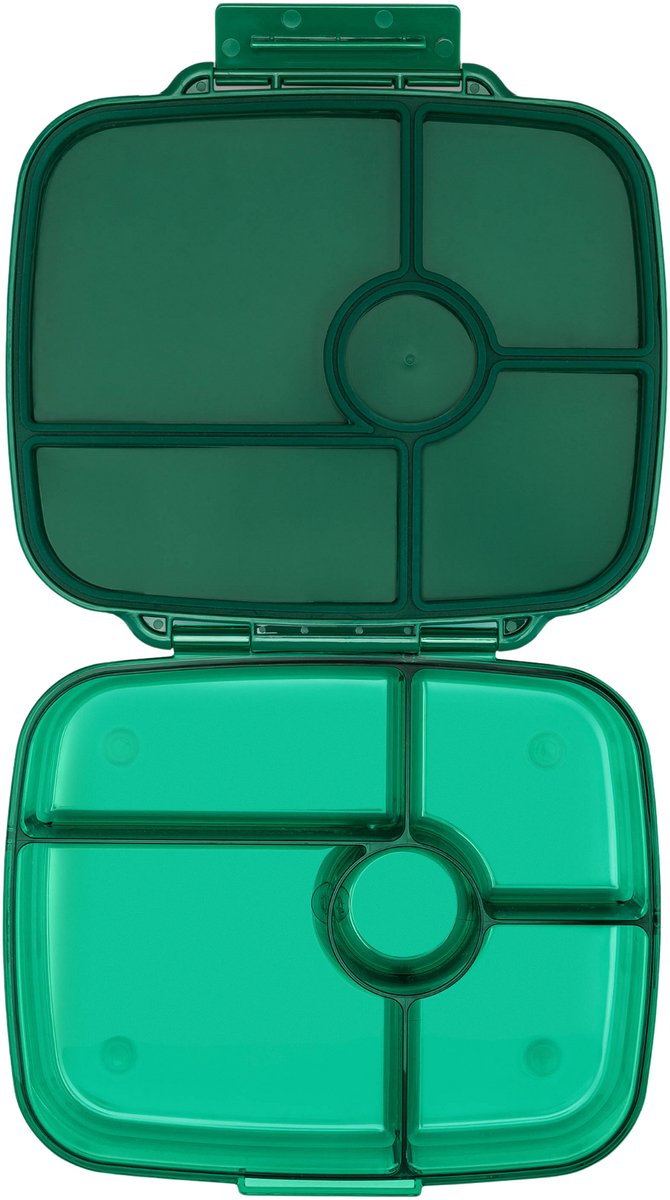 Yumbox Go - lekvrije Bento box broodtrommel - 5 vakken - Lima Green