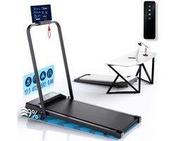 Loopband 1-12km/u – Walking Pad – Loopband Inklapbaar – Wandelband – Met Hellingfunctie – Incl. Tablethouder, Afstandsbediening en App