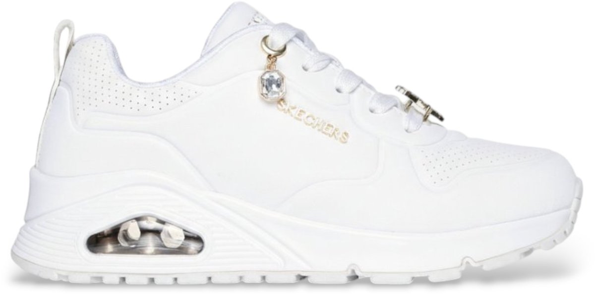 Skechers Uno Gen 1 Trendy Jewels Sneakers - Meisjes - Wit - Maat:39