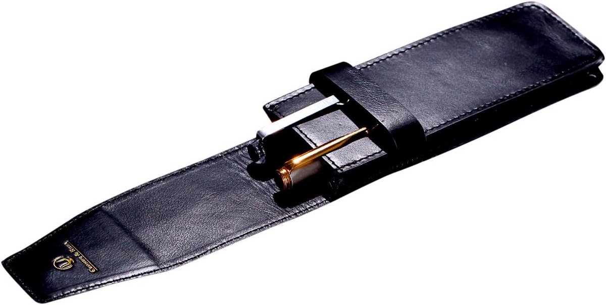 Luxe etui van exclusief leer - Pennenetui - Elegant leren pennenhouder - Stijlvol accessoire voor mannen en vrouwen