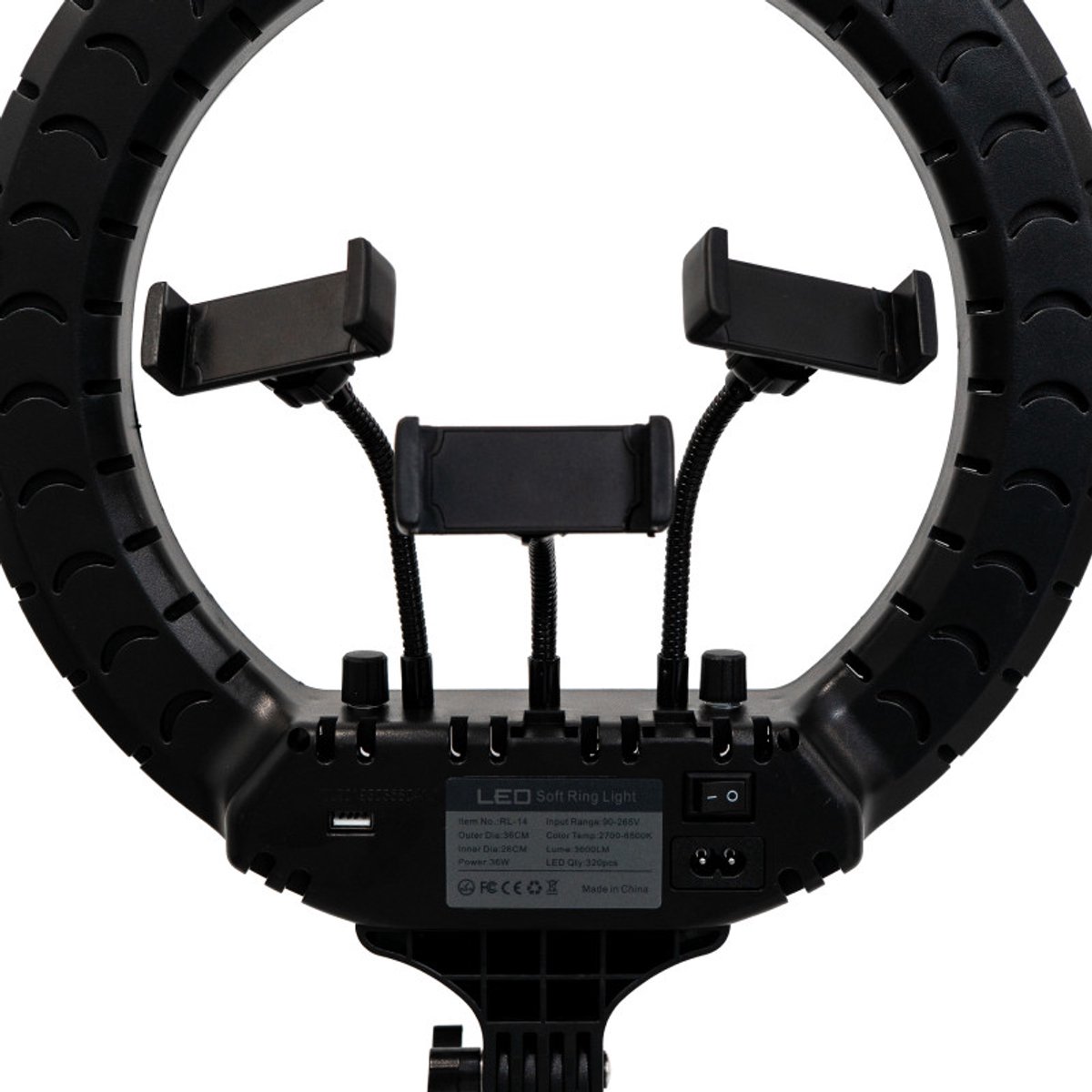 Lamp RING360 36cm | Ringlamp Voor Foto Video Reels En Content Creatie | Instelbare LED Verlichting Met Egale Lichtopbrengst | Geschikt Voor Tattoo PMU Beauty Salon En Productfoto’s | Handig Voor Close-ups Portretten Behandelingen En Social Media