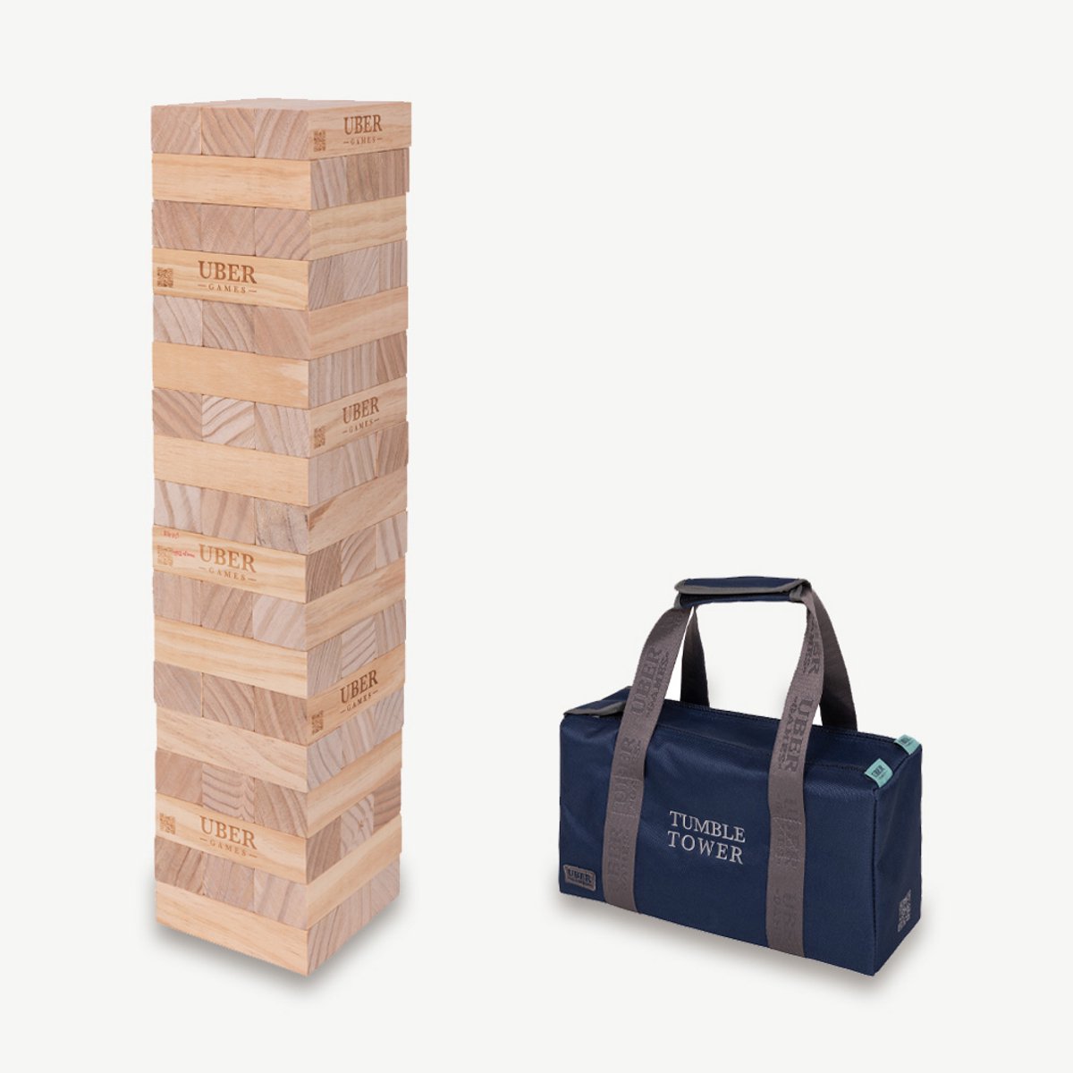 Stapeltoren spel - Tactisch spel - Large - 10 KG - tot 120 cm hoog - ECO hout Topkwaliteit - Designed in England - In Stevige Draagtas