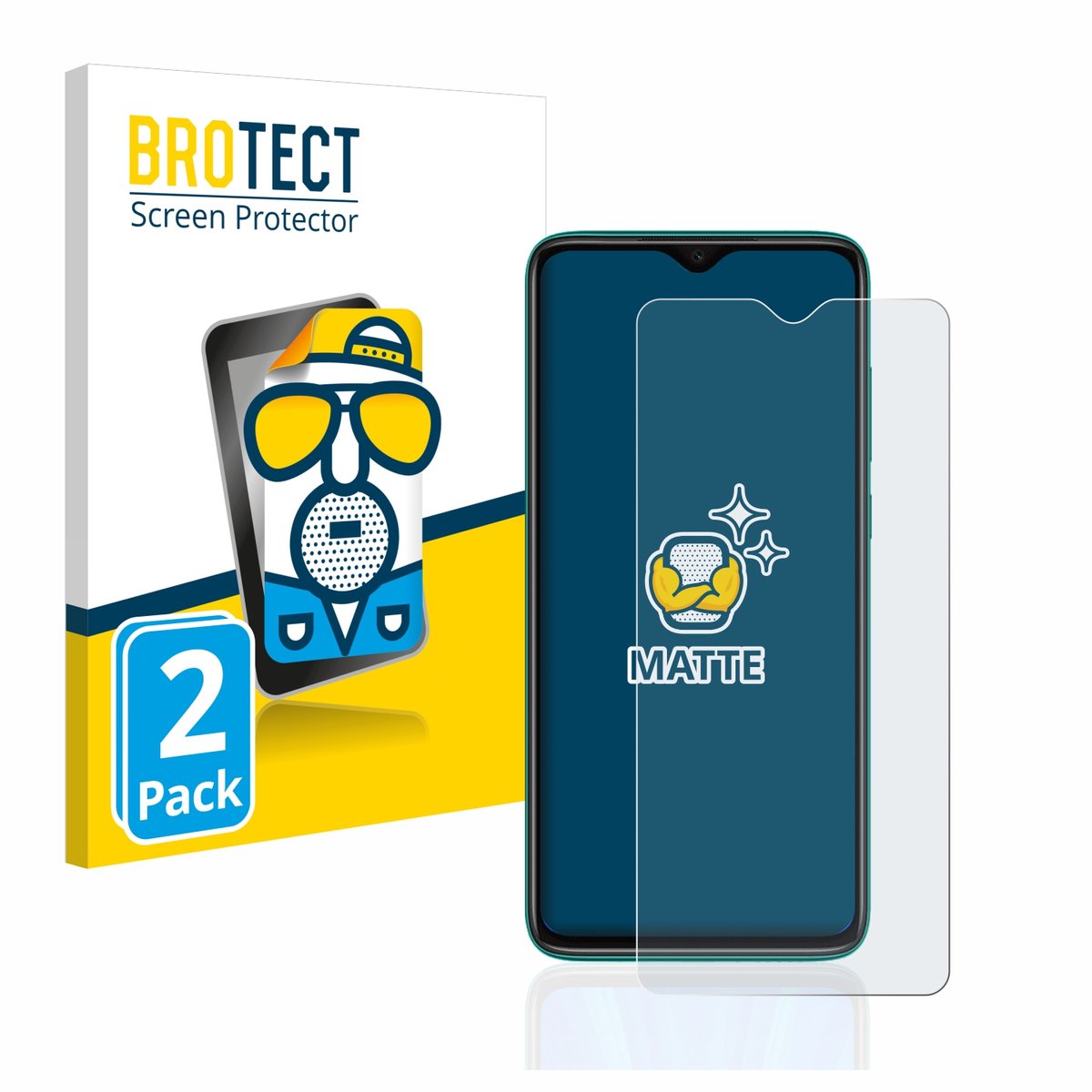 BROTECT - Screenprotector voor Xiaomi Redmi Note 8 Pro - Folie Beschermfolie matte 2 Stuks