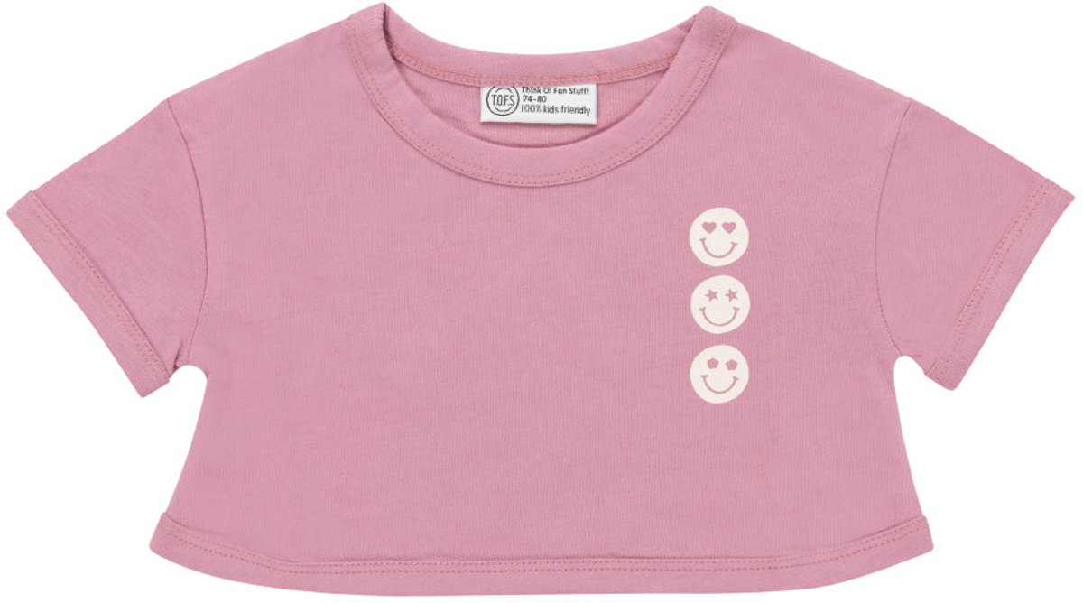 T.O.F.S. Meisjes T-shirt Wild Heart print – zacht paars – maat 98/104