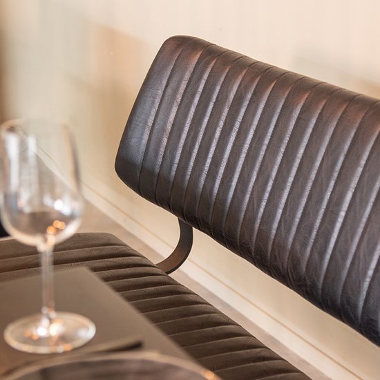 LABEL51 Banc de salle à manger Gusto - Marron - Cuir PU - 120 cm