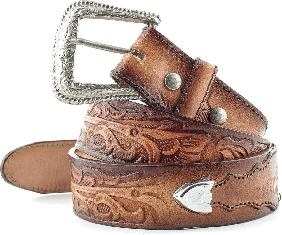 Leren Westernriem Unisex Cowboy Stijl met Verwisselbare Gesp