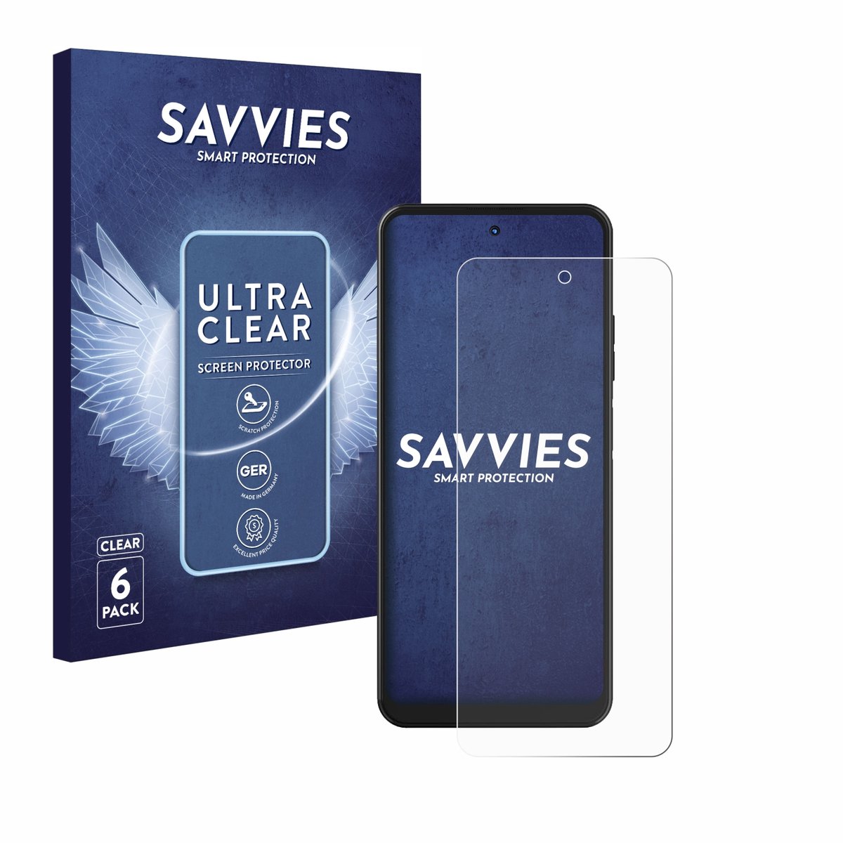 Savvies - Screenprotector voor Hotwav Note 12 - Folie Beschermfolie transparant 6 Stuks