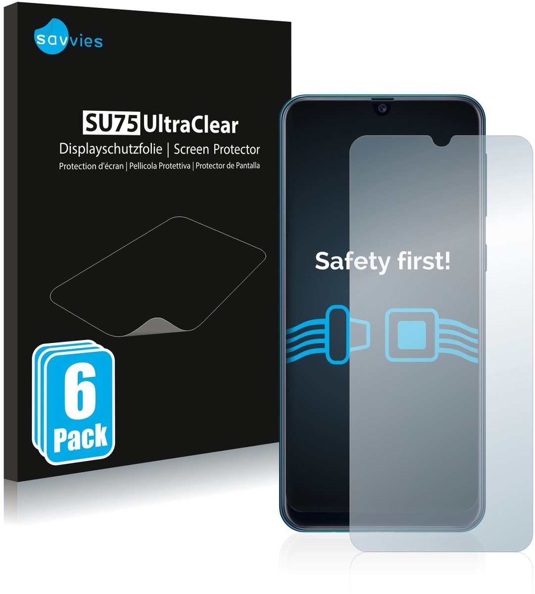 Savvies - Screenprotector voor Samsung Galaxy M21 - Folie Beschermfolie transparant 6 Stuks