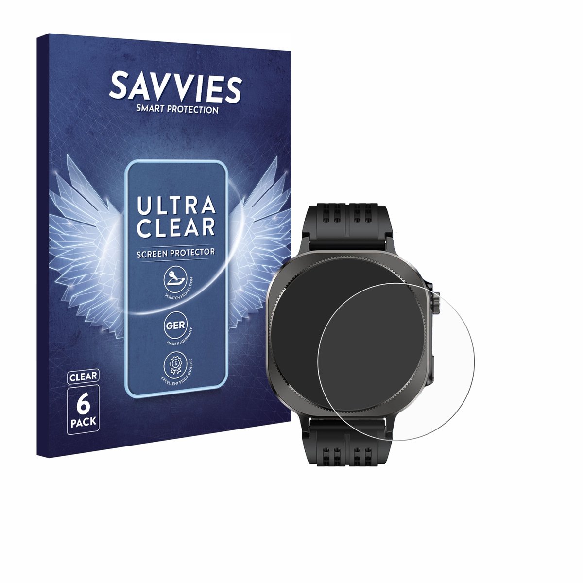 Savvies - Screenprotector voor Soudorv Y10 1.43" - Folie Beschermfolie transparant 6 Stuks