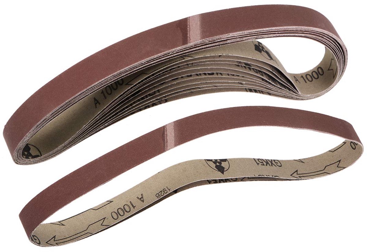 12 stuks schuurband 1000 korrel aluminiumoxide 1-inch x 30-inch (25 mm x 765 mm)