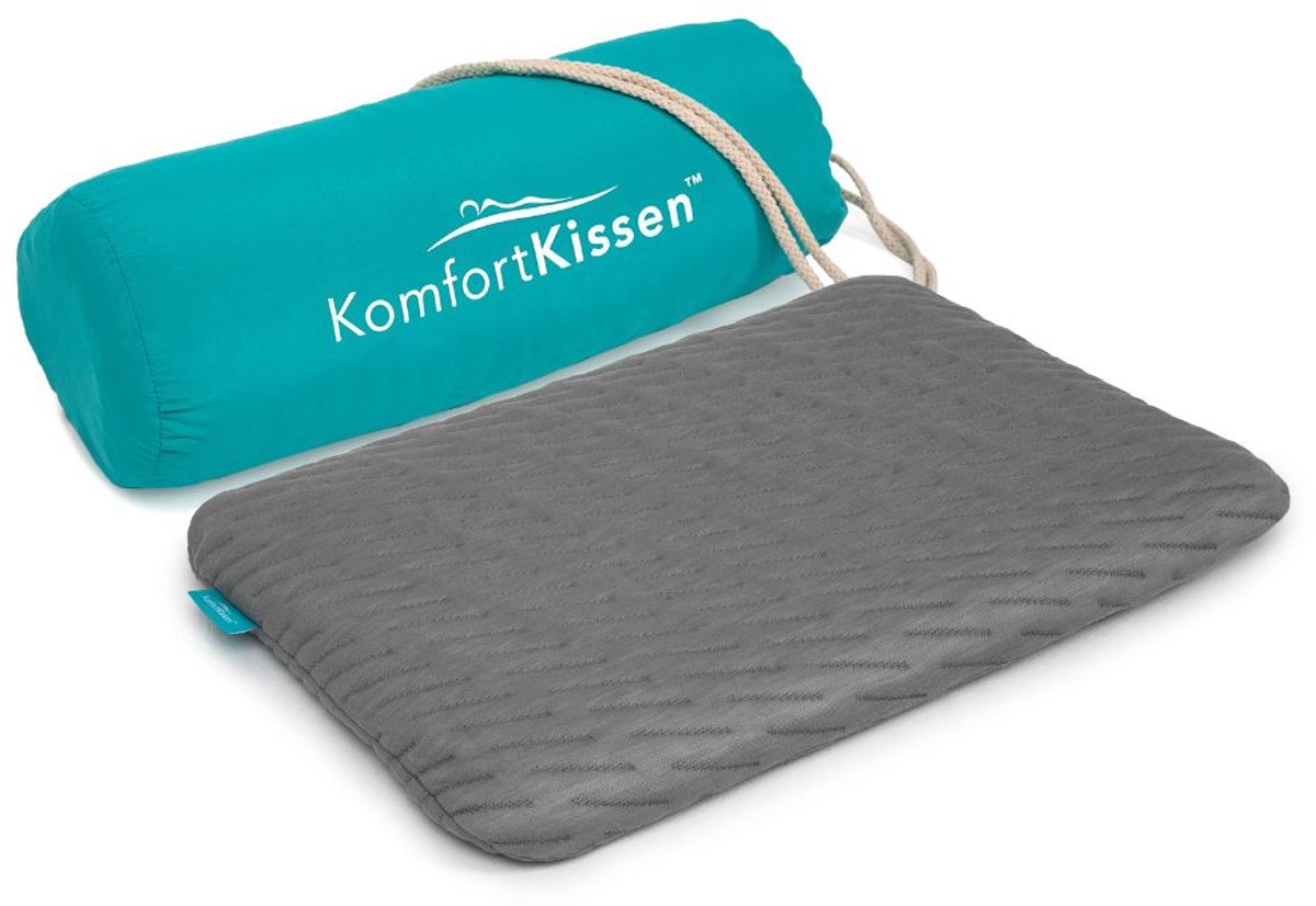 Flachkissen - Hoofdkussen - Ergonomisch - Geheugenschuim - Natuurlijk Bambus - Ondersteunt alle slaaphoudingen