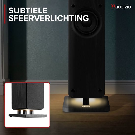 Actieve speakerset - Audizio ARCO HiFi speakers - Vloerstaande speakers met Bluetooth - 320W - Zwart — afbeelding 3
