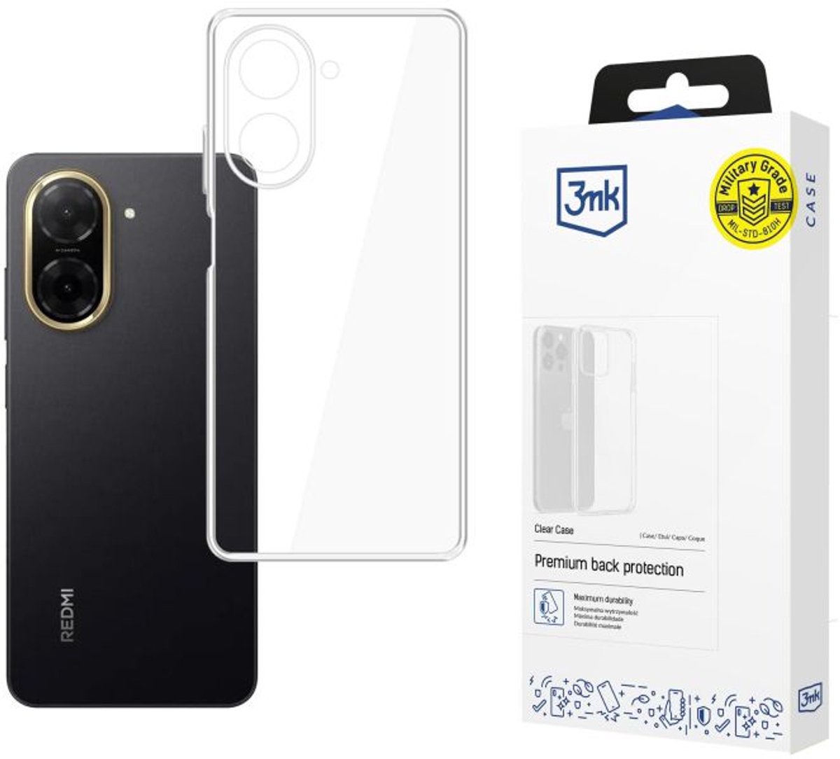 3Mk-Hoesje Voor Poco C71 4G Redmi A5 4G Transparante Anti-Impact Hoes