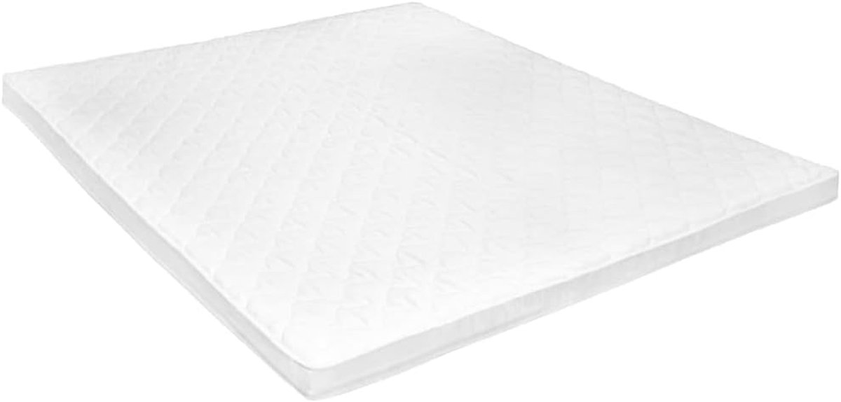 Matras Topper - Matrasbeschermer Oplegger - Verbeteren Slaapcomfort - Koudschuim Eiprofiel - 160x200x6 cm - Wit