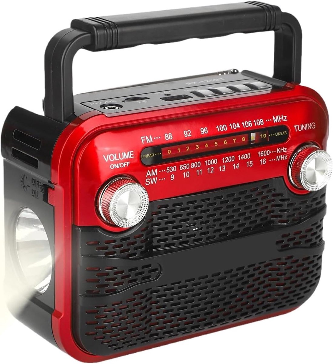 Survivalradio - Noodradio Weer - Camping Gezinsveiligheid - Multiband FM AM OC - 15 x 8 x 12 cm