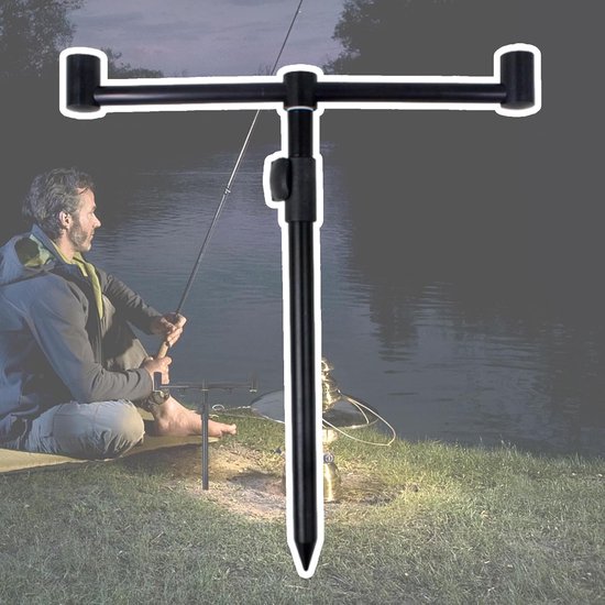 Hengelhouder Vis - Strandhouder Visstok - Vissen Op Strand - Intrekbare Dwarsstang - 30 Cm Vast Model — afbeelding 2