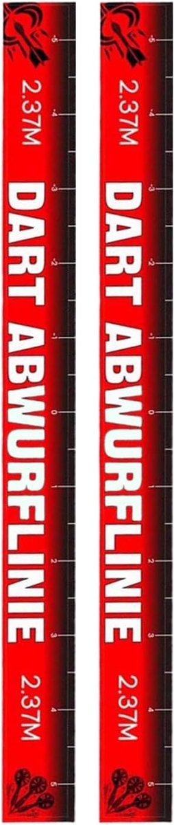 Dart Lijnsticker - Oche Markering - Dartspel Thuis - Herpositioneerbaar Zelfklevend - 56x5 cm - 2 Stuks