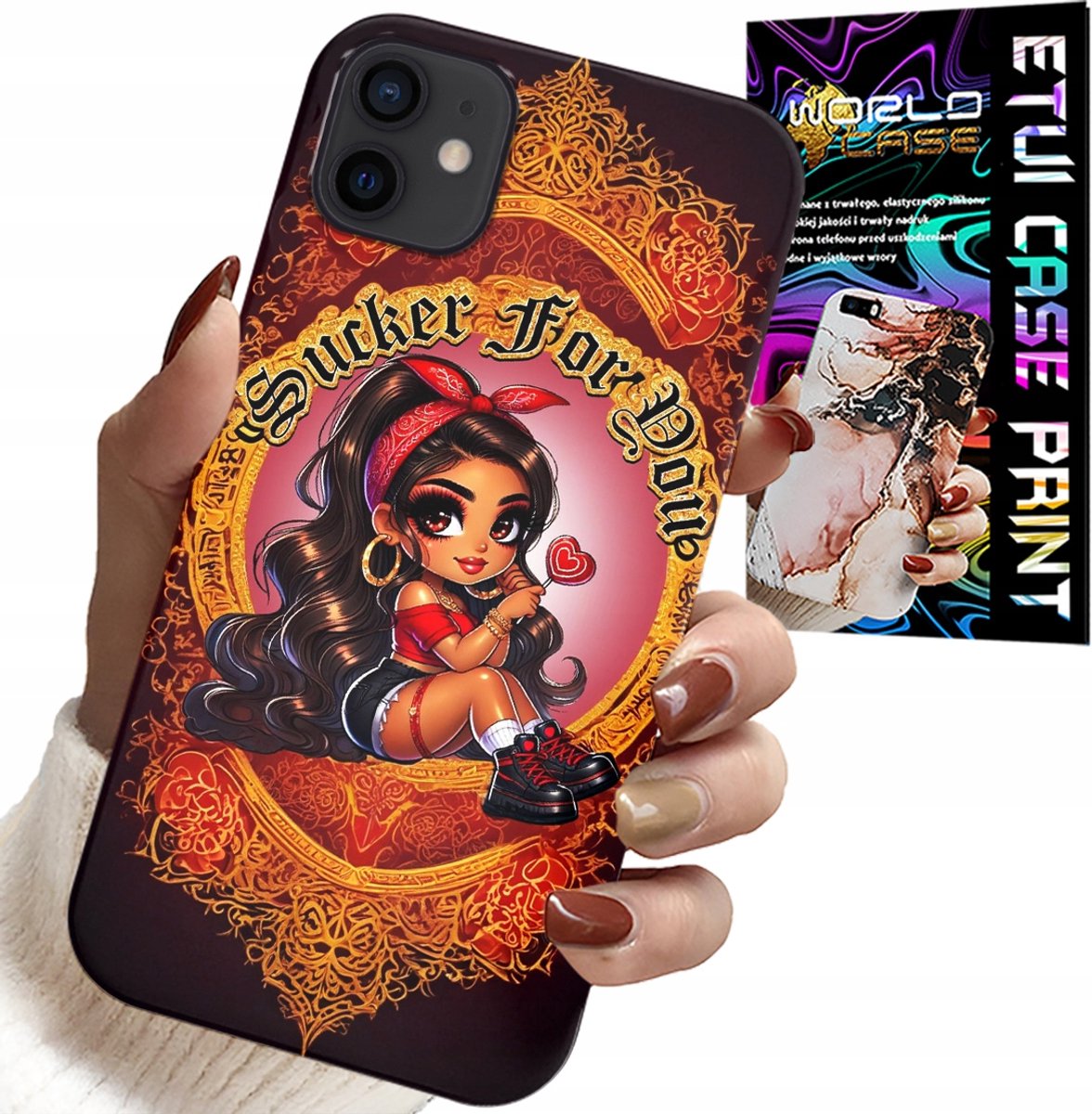HOESJE VOOR IPHONE 12 MINI - SUCKER FOR YOU MODIEUZE POPPENHOES + GLAS