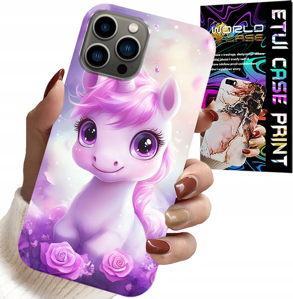 iPhone 12 Pro hoesje - schattige eenhoorn, kinderhoesjes met patroon