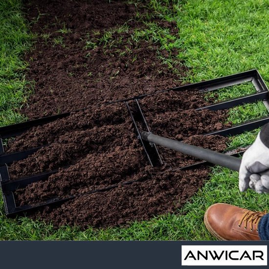 Anwicar Tuinnivellering 120x30cm -Verticuteerhark - Gazon Nivellering Hark van Merkloos	 — afbeelding 5