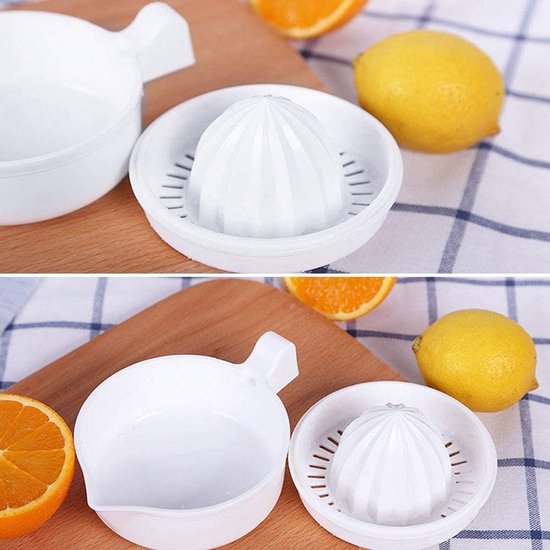 Citroenpers Handmatig - Sinaasappelknijper - Verse Sapjes Maken - Antislip Ontwerp - 13 x 9 x 5 cm - Oranje — afbeelding 4