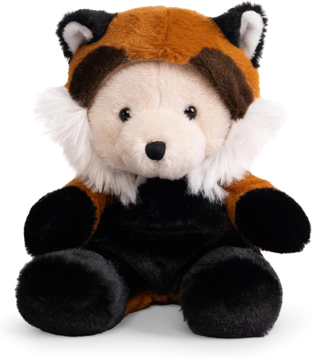 Rode Panda Knuffel - Pluche Dier - Spelen en Knuffelen - Gemaakt van Gerecyclede Materialen - Pocket-size - Roodbruin