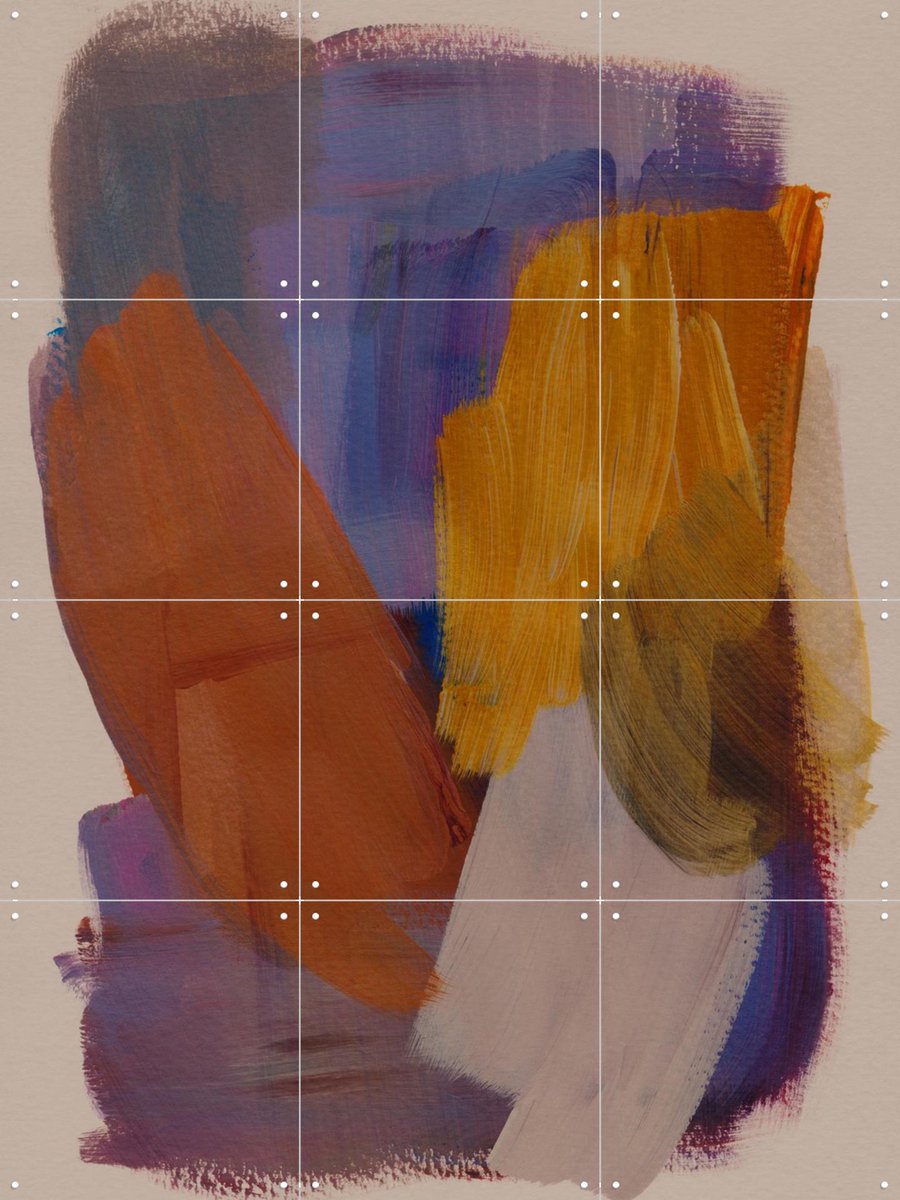IXXI Abstract Brush Strokes 95, Mareike Böhmer - 60 x 80 cm - Gratis ophangtool - Grote wanddecoratie en posters - Abstract, Kleurrijk, Olieverf