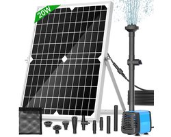Vijverpomp Zonne-energie - Fonteinpomp Solar - Waterpartijen Creëren - 1325 L/u Doorstroming - 5m Snoer