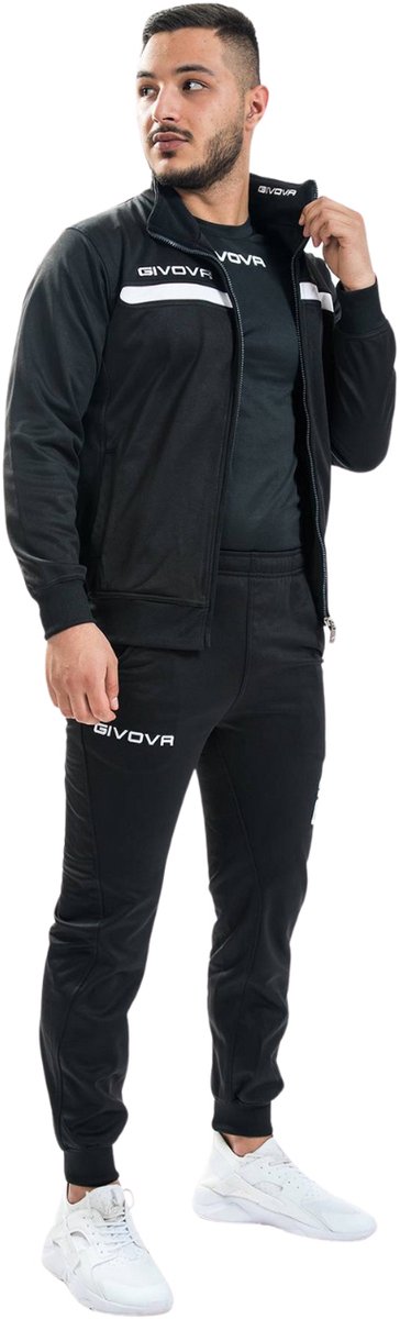 Givova Trainingspak Tuta One Zwart-Wit - Maat 2XL