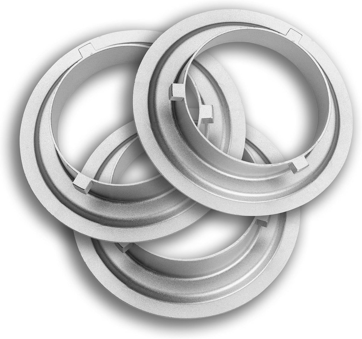 Softbox Adapters - Verlichtingsaccessoires - Studio Fotografie - Set van Drie - Zilver