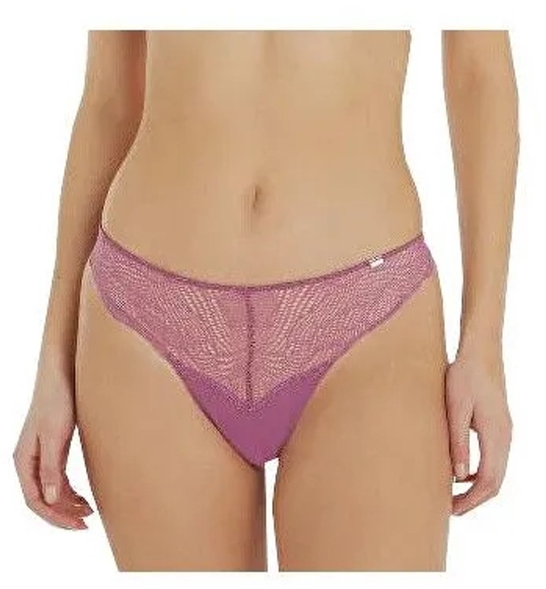 Calvin Klein - Dames String - Kanten - Maat S - Violet