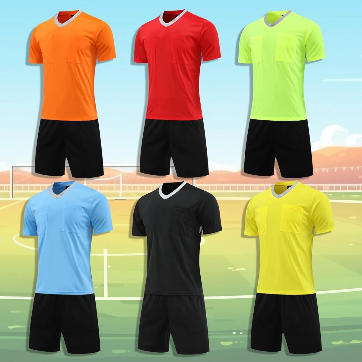 Scheidsrechter Uniform - Voetbal Kleding - Wedstrijd Leiding - Ademend Polyester
