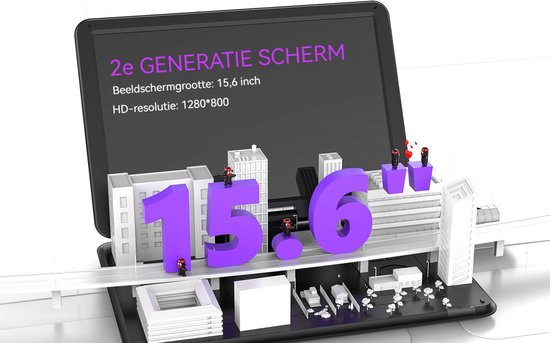 17,5" draagbare dvd speler - 15,6" HD Groot Graaibaar Scherm - voor in de auto - 4-6 Uur Speeltijd met Batterij - Geheugen-Afspeelfunctie - Ondersteuning USB/TF-kaart [Blu-ray niet Ondersteund] van Boifun — afbeelding 5