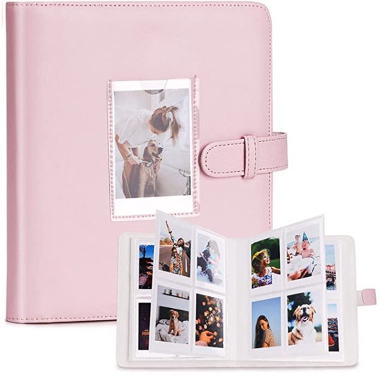 Fotoalbum - 1 Stuks - Er Passen 272 Foto's in - Foto-Opberger - Fotoboek - Mini Album - Zakfotoalbum - Fotoboek - Memo - Fotoboek Plakboek - Accessoires - Geschikt Voor Fujifilm Instax En Polaroid - Roze