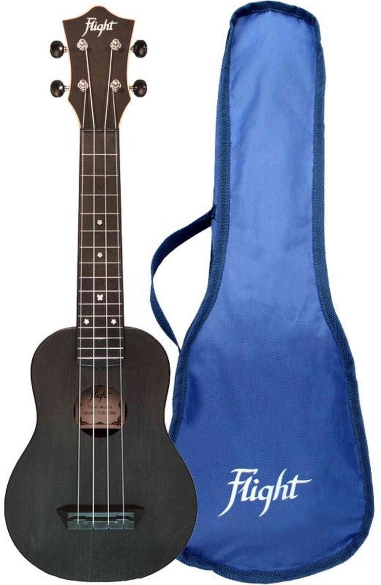 Flight Sopraan Ukelele - Travel Series - Zwart - TUS35BK