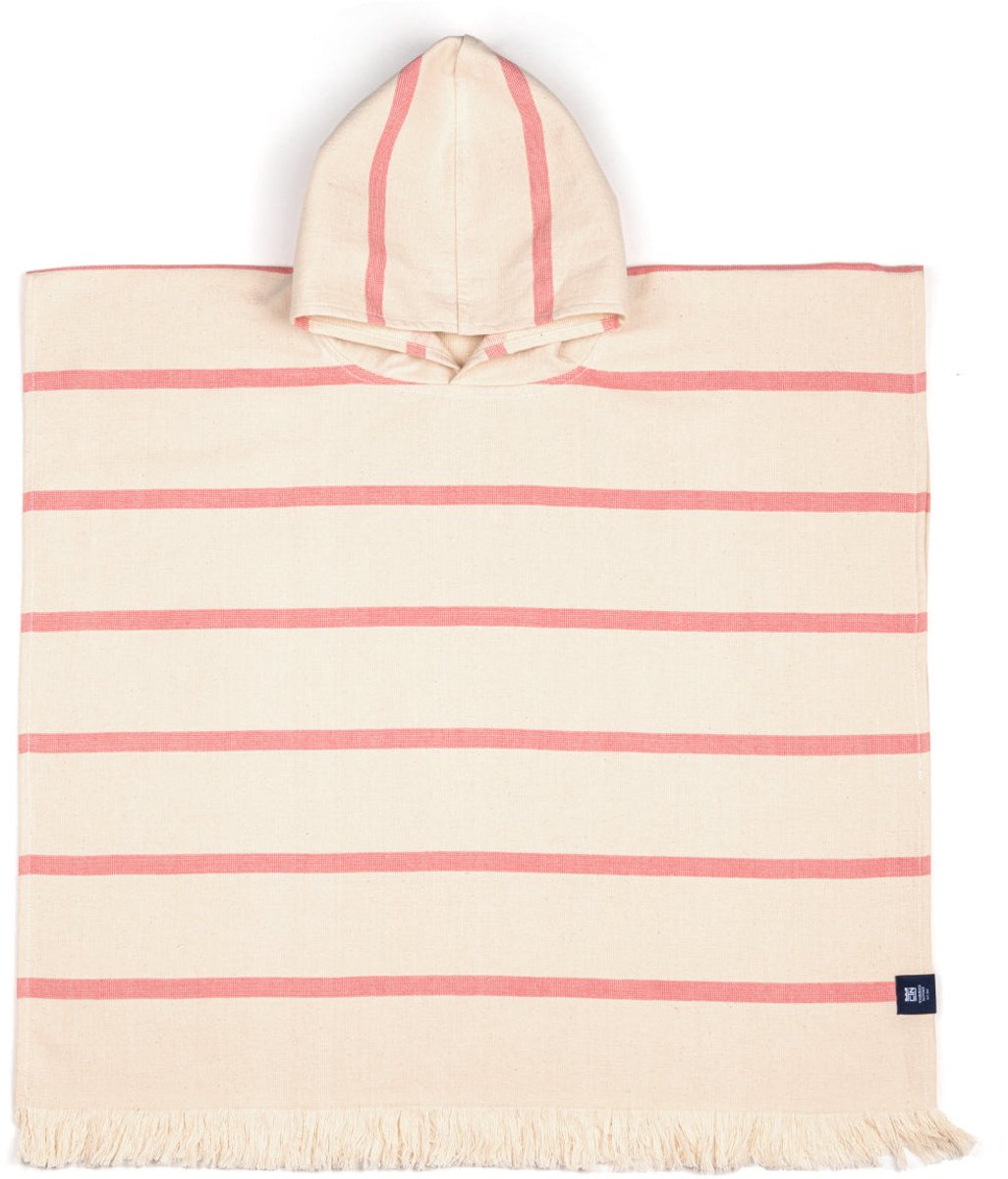 Torres Novas 1845 Kinderponcho / badcape, Boa Nova Roze - 5 - 10 jaar - Katoen