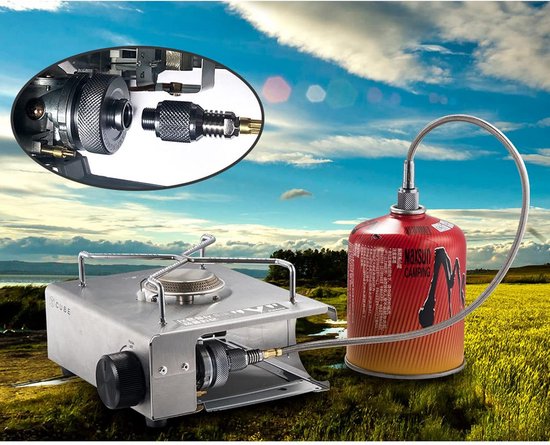 Gasadapter EN417 naar Butaan voor Campingfornuis en -brander — afbeelding 5
